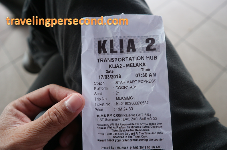 ticket Bus KL Melaka